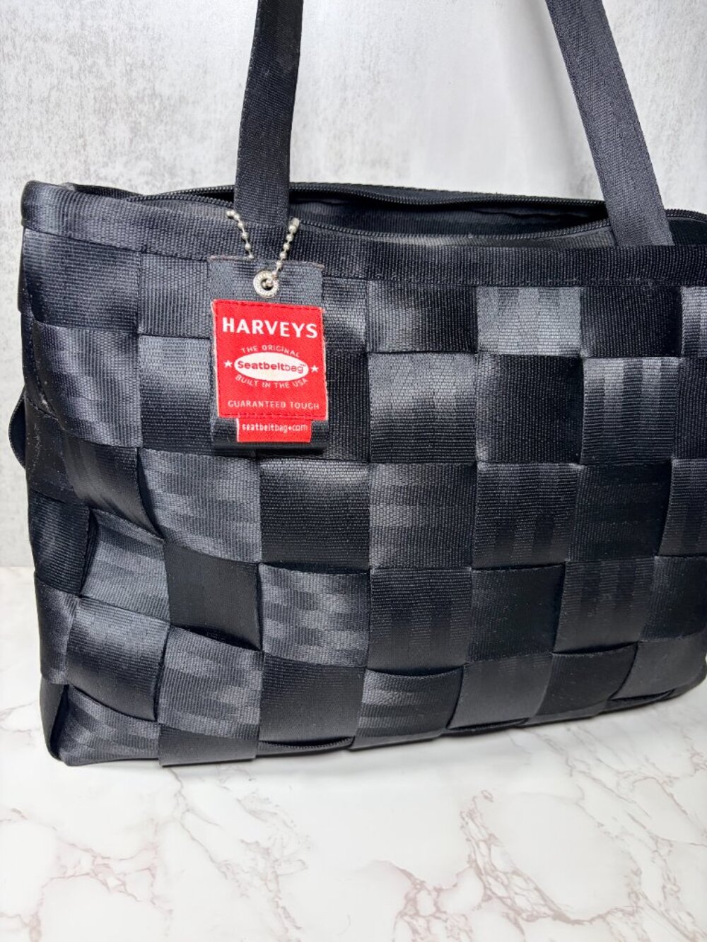 Harvey’s Black Seatbelt Purse with Tag